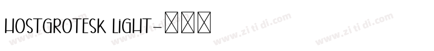 HostGrotesk Light字体转换
